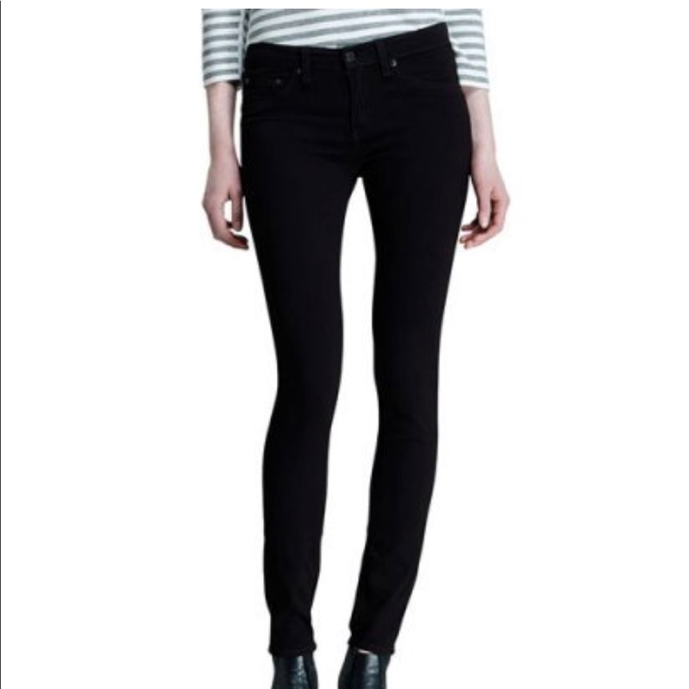 Rag and Bone black plush jean leggings